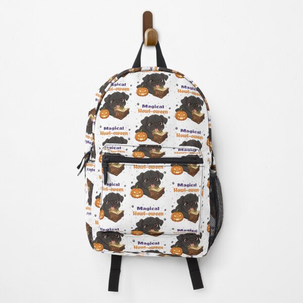 Item preview, Magical Howl-oween Pug | Cute Halloween Dog Art designed and sold by The Real Life Symphony.
