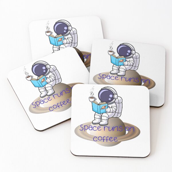 Item preview, Space Runs on Coffee – Funny Astronaut Coffee Design designed and sold by Quitecorner.