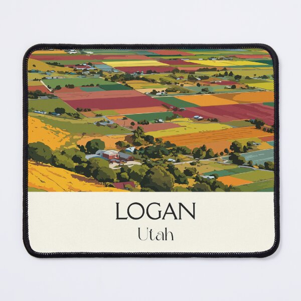 Item preview, Logan Utah Travel Poster | Vintage Cache Valley & Farmland Wall Art designed and sold by TuncGK.
