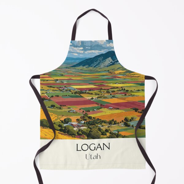 Item preview, Logan Utah Travel Poster | Vintage Cache Valley & Farmland Wall Art designed and sold by TuncGK.