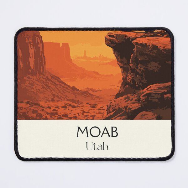 Item preview, Moab Utah Travel Poster | Vintage Off-Road Adventure & Red Rock Sunset Art designed and sold by TuncGK.