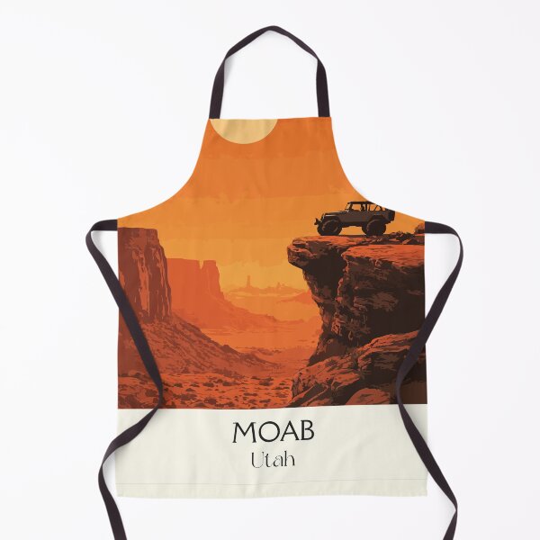 Item preview, Moab Utah Travel Poster | Vintage Off-Road Adventure & Red Rock Sunset Art designed and sold by TuncGK.