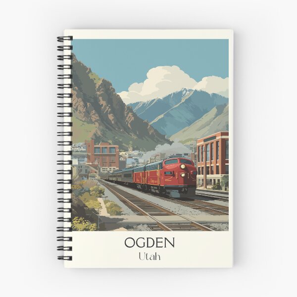 Item preview, Ogden Utah Travel Poster | Vintage Railroad & Historic 25th Street Wall Art designed and sold by TuncGK.