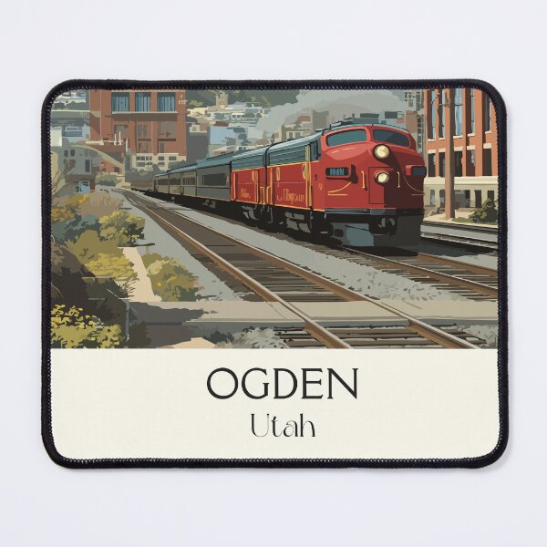 Item preview, Ogden Utah Travel Poster | Vintage Railroad & Historic 25th Street Wall Art designed and sold by TuncGK.