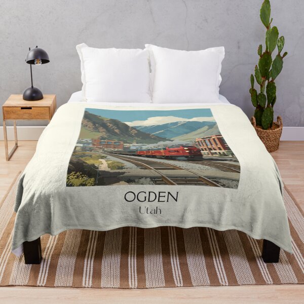 Item preview, Ogden Utah Travel Poster | Vintage Railroad & Historic 25th Street Wall Art designed and sold by TuncGK.