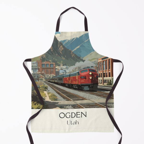 Item preview, Ogden Utah Travel Poster | Vintage Railroad & Historic 25th Street Wall Art designed and sold by TuncGK.