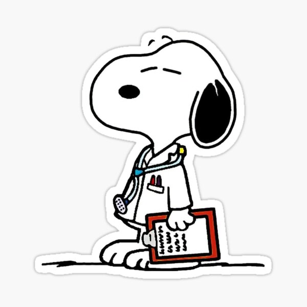 Sleepy Dr Snoopy Sticker