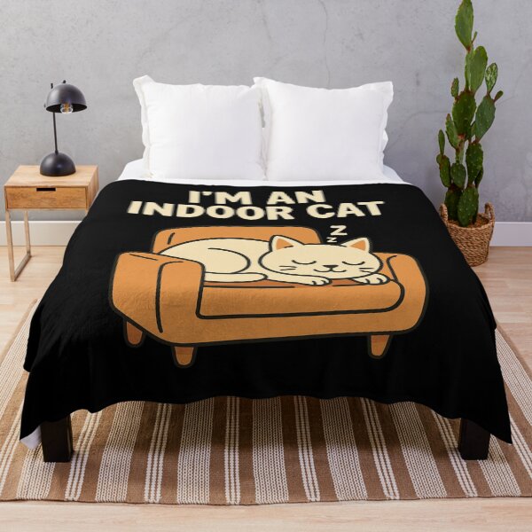 Item preview, I’m an Indoor Cat – Funny Cozy Sleeping Cat Design designed and sold by SlomianyPisarz.