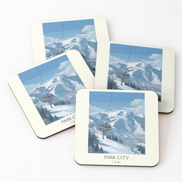 Item preview, Park City Utah Travel Poster | Vintage Ski Resort & Sundance Festival Art designed and sold by TuncGK.
