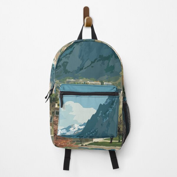 Item preview, Provo Utah Travel Poster | Vintage Mount Timpanogos & BYU Wall Art designed and sold by TuncGK.