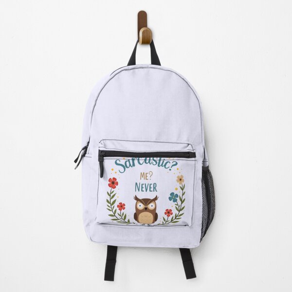 Item preview, Sarcastic? Me? Never – Funny Owl Design designed and sold by PriyaMagic.