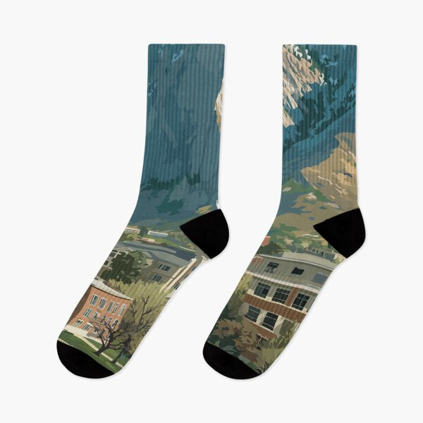 Item preview, Provo Utah Travel Poster | Vintage Mount Timpanogos & BYU Wall Art designed and sold by TuncGK.