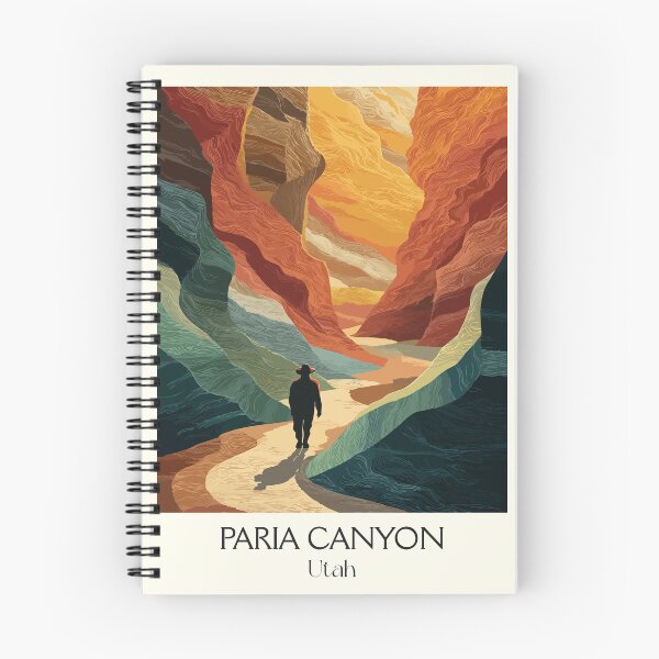 Item preview, Paria Canyon Utah Poster | Vintage Vermilion Cliffs & The Wave Wall Art designed and sold by TuncGK.