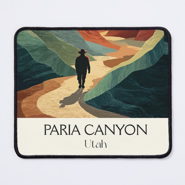 Item preview, Paria Canyon Utah Poster | Vintage Vermilion Cliffs & The Wave Wall Art designed and sold by TuncGK.