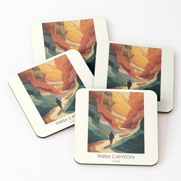Item preview, Paria Canyon Utah Poster | Vintage Vermilion Cliffs & The Wave Wall Art designed and sold by TuncGK.