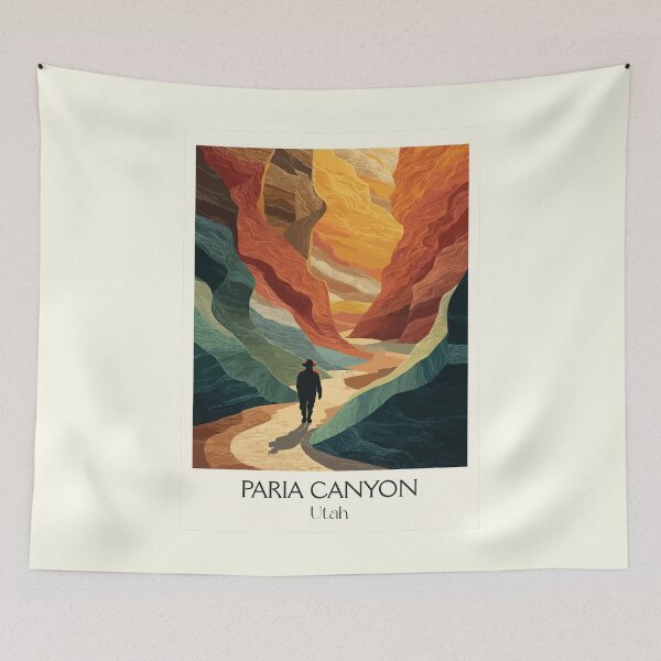 Item preview, Paria Canyon Utah Poster | Vintage Vermilion Cliffs & The Wave Wall Art designed and sold by TuncGK.