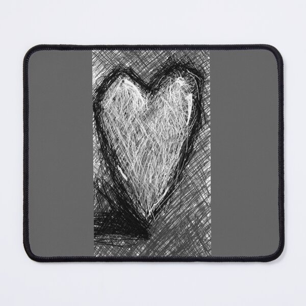 Item preview, Sketchy heart b&w designed and sold by DancingCreek.