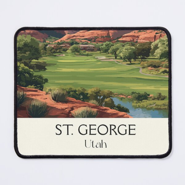 Item preview, St. George Utah Travel Poster | Vintage Red Rock & Southern Utah Wall Art designed and sold by TuncGK.