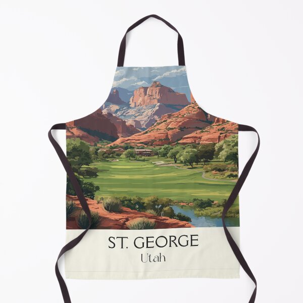 Item preview, St. George Utah Travel Poster | Vintage Red Rock & Southern Utah Wall Art designed and sold by TuncGK.