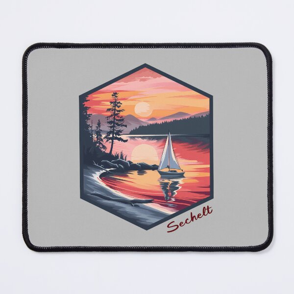 Item preview, Sechelt BC Sunset Sailing Scene, British Columbia Sunshine Coast Boat & Coastal Art designed and sold by meganohm.