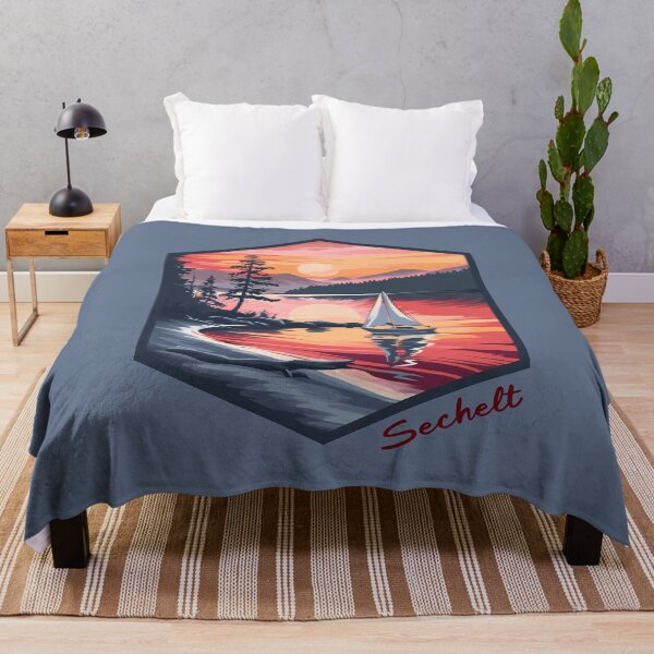 Item preview, Sechelt BC Sunset Sailing Scene, British Columbia Sunshine Coast Boat & Coastal Art designed and sold by meganohm.