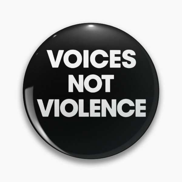 Item preview, Voices Not Violence Peace Quote Design designed and sold by JerdbordinShop.