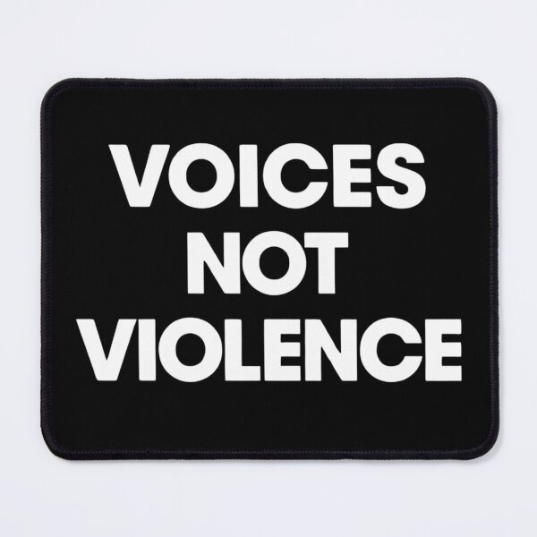 Item preview, Voices Not Violence Peace Quote Design designed and sold by JerdbordinShop.