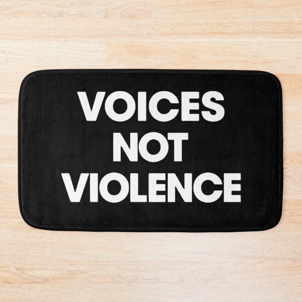 Item preview, Voices Not Violence Peace Quote Design designed and sold by JerdbordinShop.