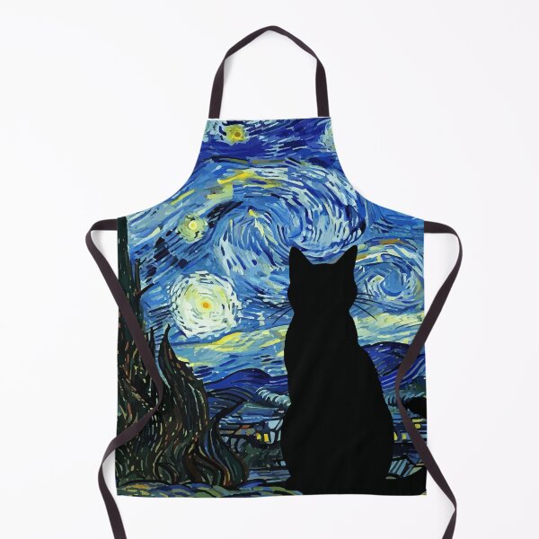 Item preview, Black Cat Under Starry Night Sky designed and sold by Vicky Brago-Mitchell®.