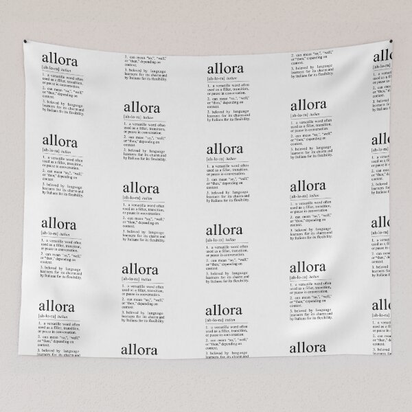 Item preview, allora – Italian Dictionary Aesthetic Print designed and sold by wwshd.