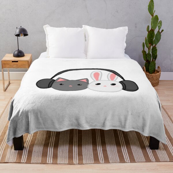 Item preview, Cat and Bunny jammin' out. designed and sold by Chérie Studios.