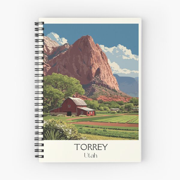 Item preview, Torrey Utah Travel Poster | Vintage Gateway to Capitol Reef National Park Art designed and sold by TuncGK.