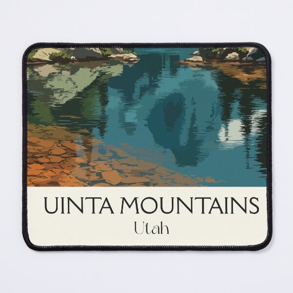 Item preview, Uinta Mountains Utah Travel Poster | Vintage Mirror Lake & High Peaks Art designed and sold by TuncGK.