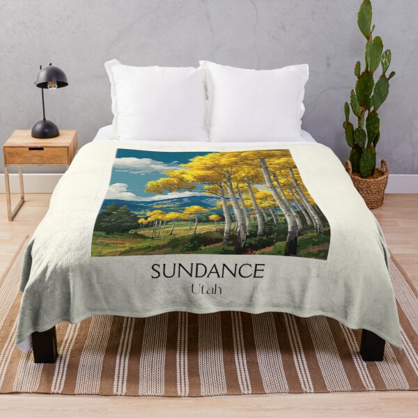 Item preview, Sundance Utah Travel Poster | Vintage Mount Timpanogos & Aspen Grove Art designed and sold by TuncGK.