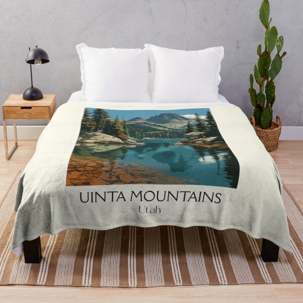 Item preview, Uinta Mountains Utah Travel Poster | Vintage Mirror Lake & High Peaks Art designed and sold by TuncGK.
