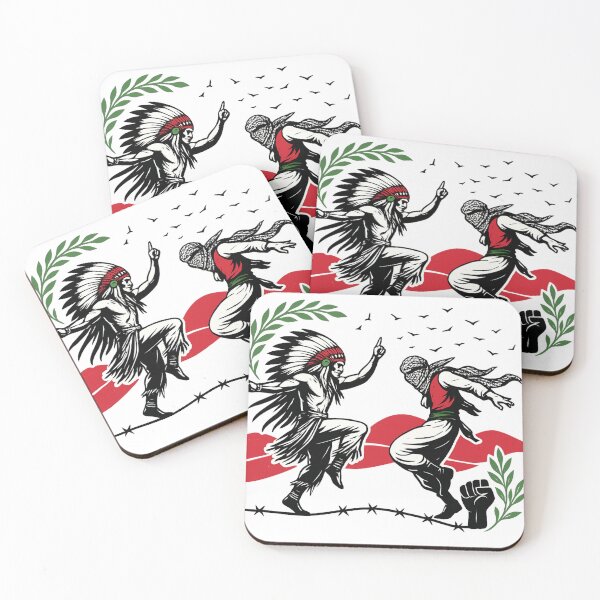Item preview, Native American & Palestinian Freedom Dance – Cultural Unity Artwork designed and sold by elcornershop.