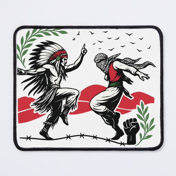 Item preview, Native American & Palestinian Freedom Dance – Cultural Unity Artwork designed and sold by elcornershop.