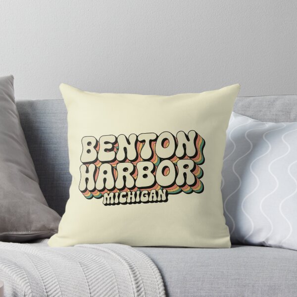 Item preview, Benton Harbor Michigan 70s Retro Rainbow designed and sold by TheOldMittenIllustrated.