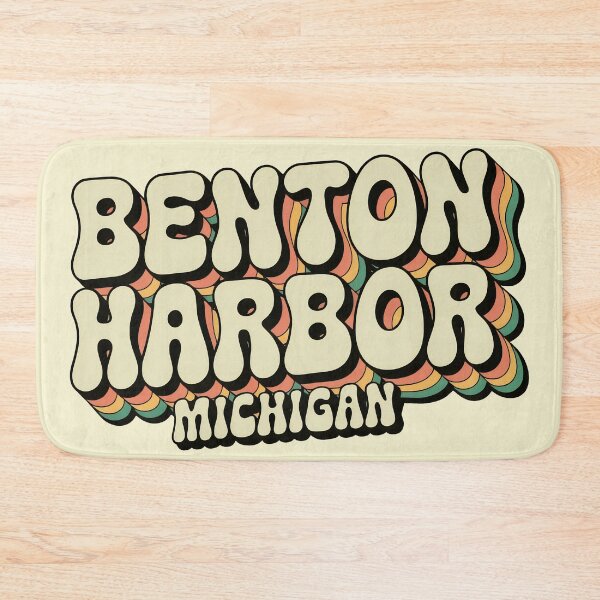 Item preview, Benton Harbor Michigan 70s Retro Rainbow designed and sold by TheOldMittenIllustrated.