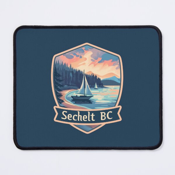 Item preview, Sechelt BC Coastal Boats in Sunset Cove, British Columbia Sunshine Coast Forest & Ocean Scenic Art designed and sold by meganohm.