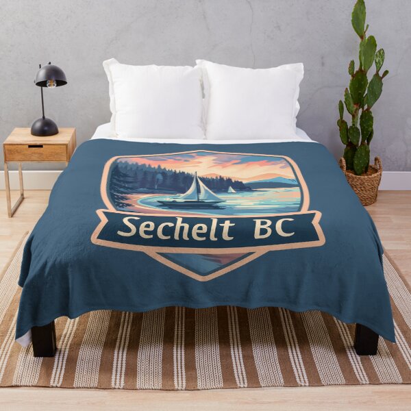Item preview, Sechelt BC Coastal Boats in Sunset Cove, British Columbia Sunshine Coast Forest & Ocean Scenic Art designed and sold by meganohm.