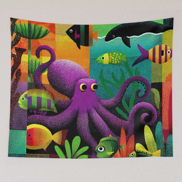 Item preview, Ghost The Octopus of Long Beach designed and sold by NdotoPop.