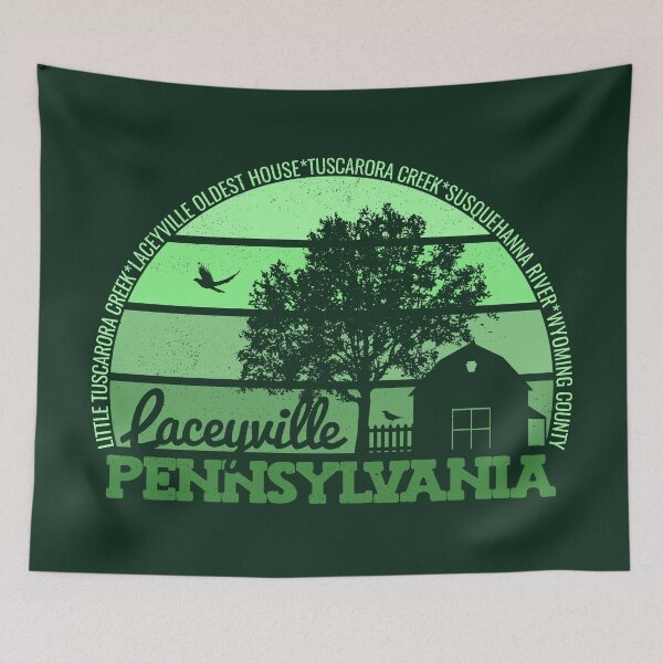 Item preview, Laceyville Pennsylvania Sunset Retro Vintage Local Pride Logo designed and sold by CRHPOD20.