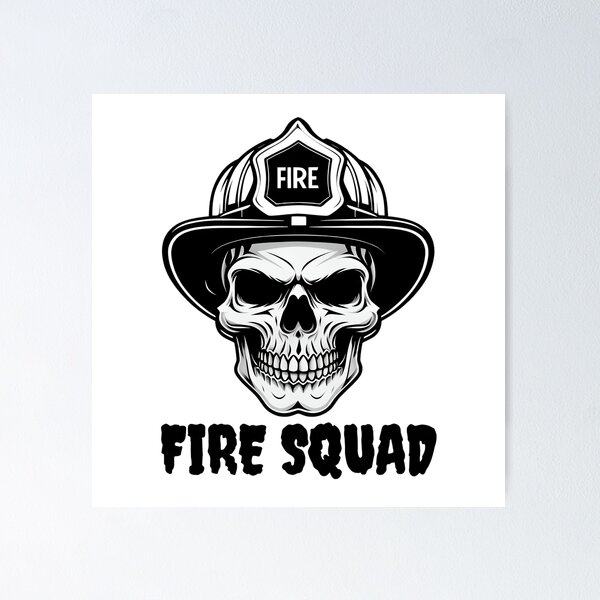 Item preview, Fire Squad - Undead Skull Fireman designed and sold by NightTimeJ.