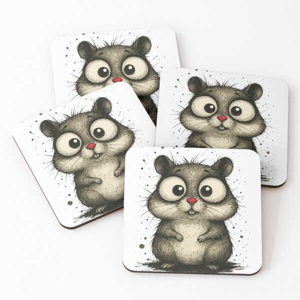 Item preview, Cute Hamster Sketch – Funny Big Eyed Cartoon Style Animal Drawing designed and sold by Pixel-Up.
