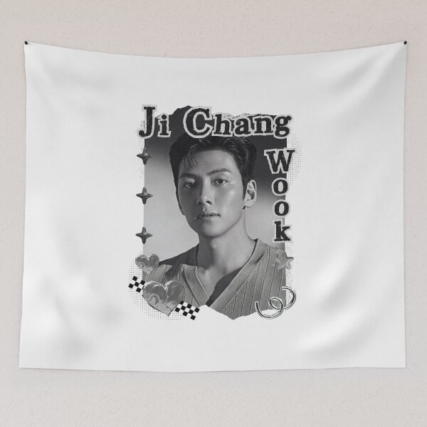 Item preview, Ji Chang-wook Korean Actor Black and White Collage Digital Art Portrait designed and sold by AJUNICE STUDIO.