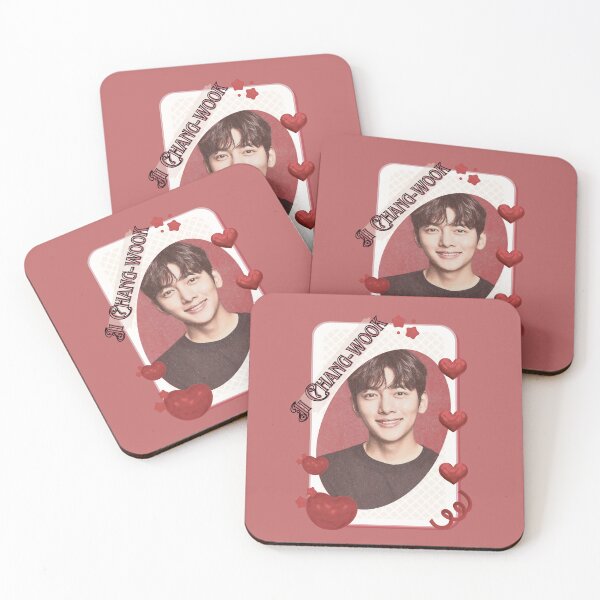 Item preview, Ji Chang-wook Korean Actor Card Red Aesthetic Collage Design designed and sold by AJUNICE STUDIO.