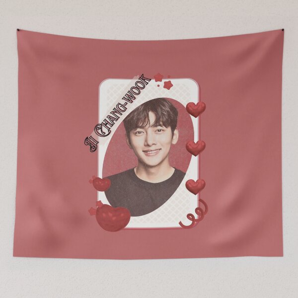 Item preview, Ji Chang-wook Korean Actor Card Red Aesthetic Collage Design designed and sold by AJUNICE STUDIO.
