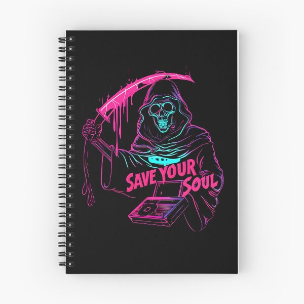 Item preview, Save Your Soul – Cyberpunk Grim Reaper Neon Design designed and sold by NatureStyle555.