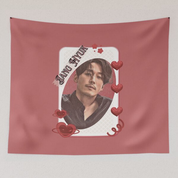 Item preview, Jang Hyuk Korean Actor Card Red Aesthetic Collage Design designed and sold by AJUNICE STUDIO.